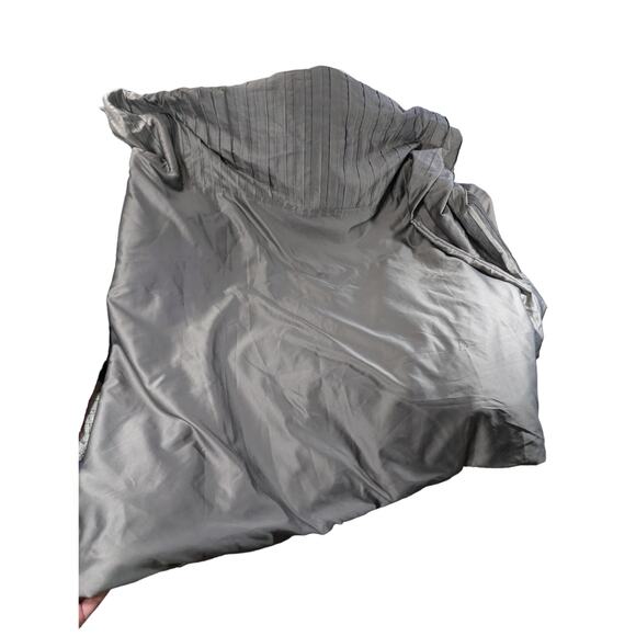 RICH, SATINY GRAY PIN TUCKED, MICRO PLEATED DUVET COMFORTER COVER! SZ FL/QN - Picture 4 of 9